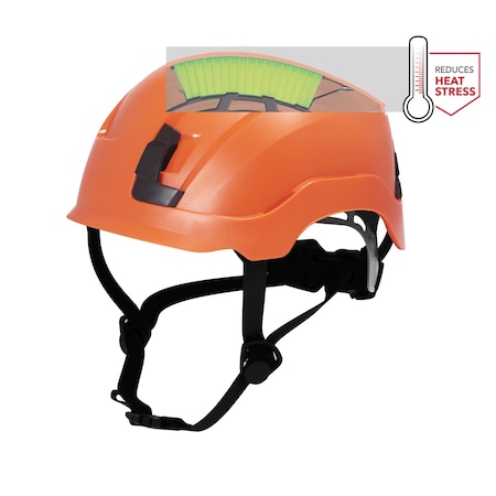 Ge Safety Helmet, Vented, Orange GH400O